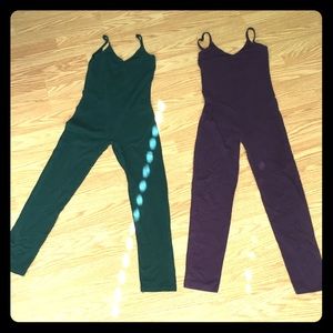 Set of two American apparel unitards, bodysuits sm